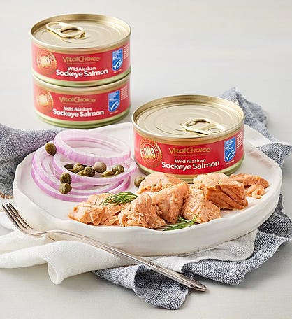 MSC Canned Sockeye Salmon - with edible skin and bones